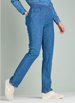 Pull On Jersey Waist Stretch Jean - LT266